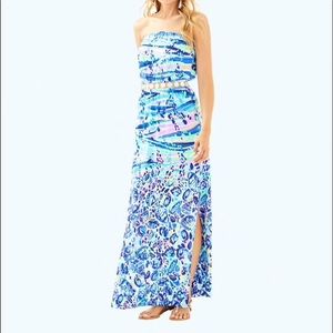 Lilly Pulitzer shell maxi dress with slit